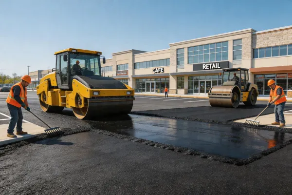 Commercial lot paving